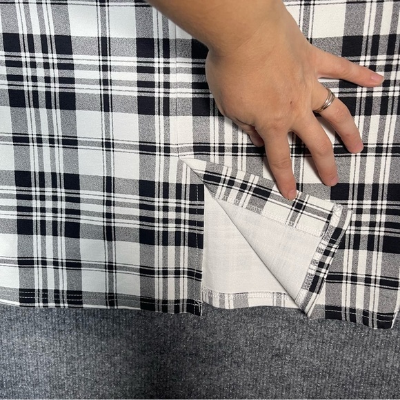 Torrid NWT Women’s 2X Midi Pencil Skirt Stretch Workwear Black White Plaid - Picture 3 of 9
